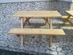 Masif Piknik Masası Ahşap Oturma Bankı - Görsel 2