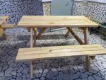 Masif Piknik Masası Ahşap Oturma Bankı - Görsel 4